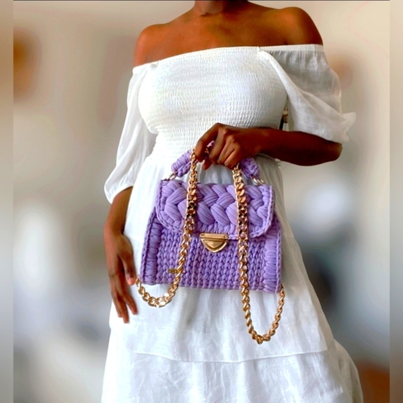 Zialoo Tapah Elegant Turquoise Braided Shoulder Bag - Picture 14 of 15